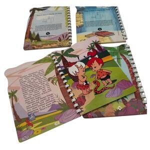 Vintage Read-A-Round Books Flinstones and Yogi Bear Set of 4